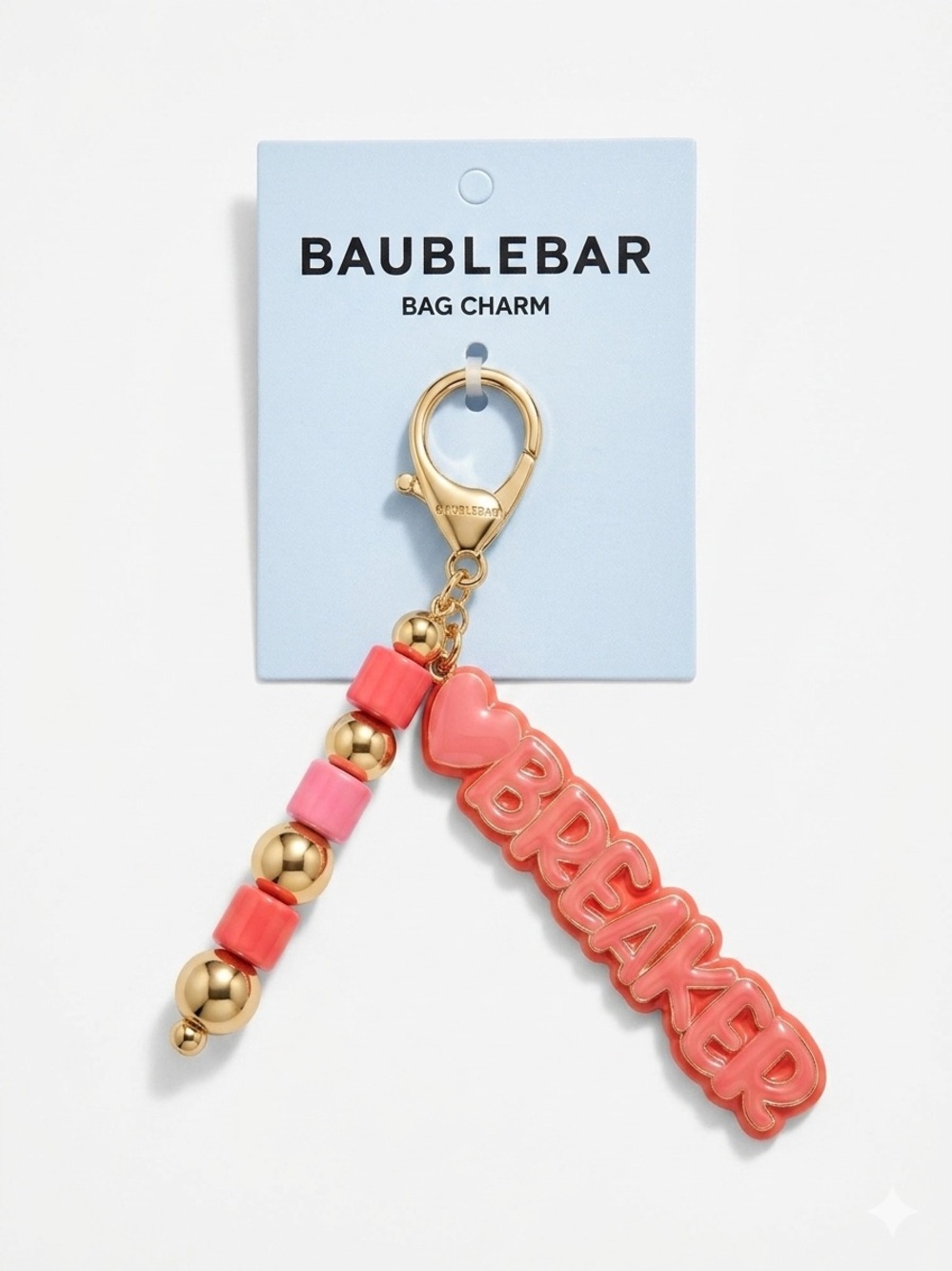 BaubleBar 'Heart BREAKER' Beaded Bag Charm Keychain